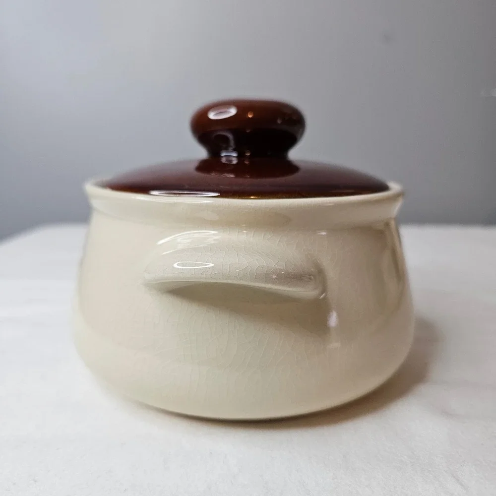 Vtg Woolworth Country Bouquet Floral‎ Stoneware Soup Onion Casserole Dish w/ Lid
